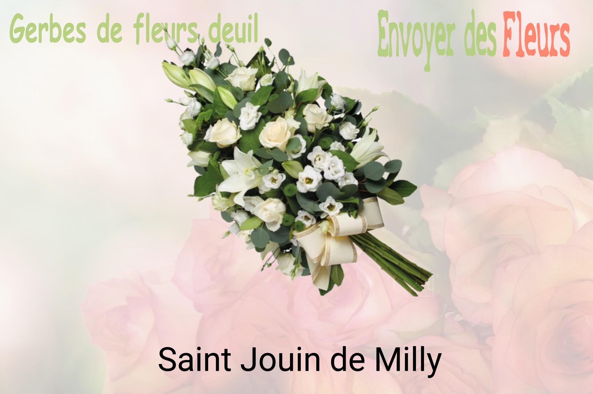 Gerbe de fleurs de deuil livrée à Saint-Jouin-de-Milly